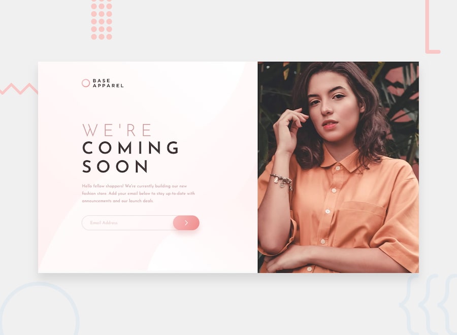 Base Apparel coming soon page - Project Design